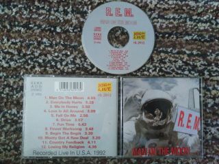 R.  E.  M.  Grey Cd Man On The Moon Highlive 40 Watt Club 1992 Rem Live Rare