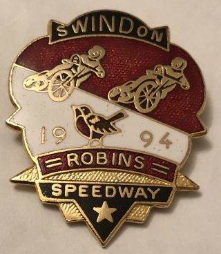 Swindon The Robins Large Rare Collectable 1994 Speedway Badge