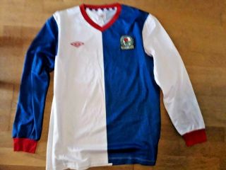 Rare Sponsorless L/s Blackburn Rovers Umbro Shirt Long Sleeve