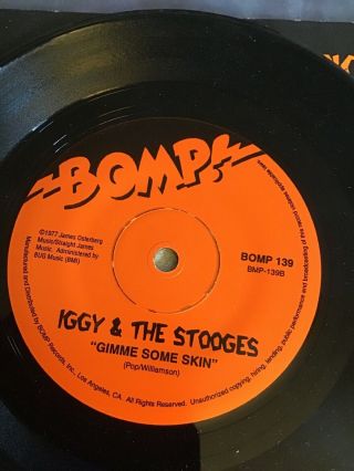 The Stooges Iggy Pop I Got A Right Gimme Some Skin Rare Bomp Punk Rock 45 7” 3