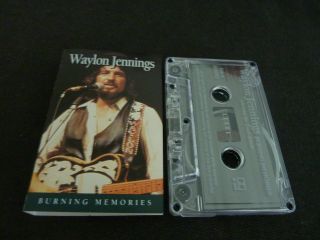 Waylon Jennings Burning Memories Ultra Rare Aussie Cassette Tape