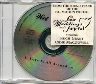 Wet Wet Wet Rare Uk 1994 Promo Cd Single Love Is All Around Jwlpr23
