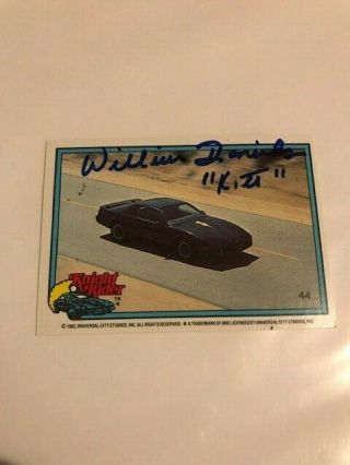 William Daniels Signed Autographed Rare 1982 Card W@w Kitt Knight Rider