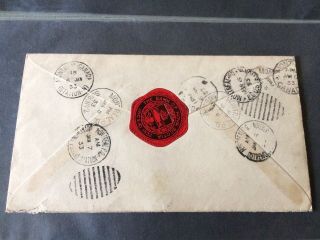 Rare Hand Written Letter Envelope Stamp Cover 1933 Bank Of Nova Scotia Return 2