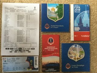 2018 World Cup Finals Brazil V Costa Rica 6 Items Includes Rare Team Sheet