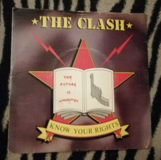 The Clash Know Your Rights 7 " Vinyl Rare Punk 1982