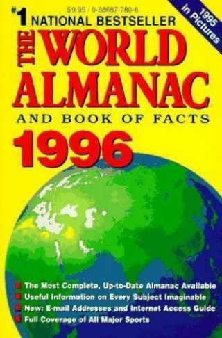 The World Almanac And Book Of Facts,  1996 (1995,  Paperback) Rare Vintage