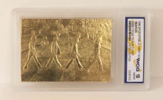 Beatles Abbey Road Album Cover 23 Karat Gold Card Graded 10 Limited Edition Rare