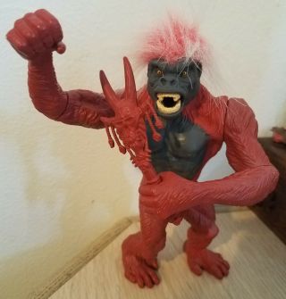 Primal Rage Chaos Yeti Action Figure 1994 Rare Red Hands And Feet With Weapon