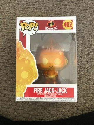 Funko Pop Vinyl Fire Jack - Jack Figure.  The Incredibles 2 Disney Pixar 402 Rare