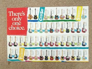 Official Fender Guitar Poster 1993 Rare Clapton Malmsteen Beck,  Many More