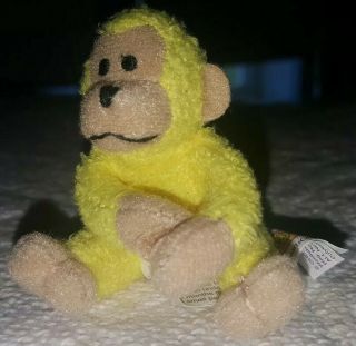 Only Hearts Club Mini Plush Pets " Bananas The Yellow Monkey " Rare & Vhtf No Clip