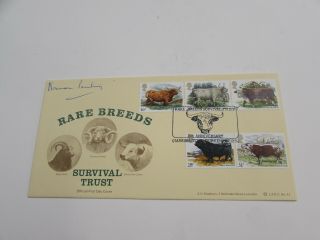 1984 Rare Breeds Norman Painting Aka Phil Archer Signed First Day Cover