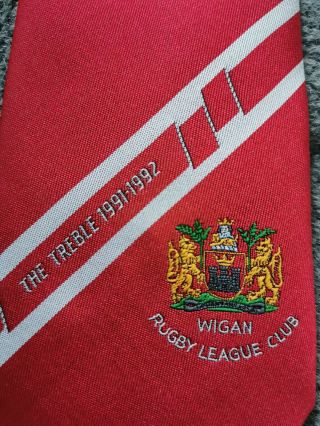 Wigan Rugby League Tie Rare 1991/92 Treble 3