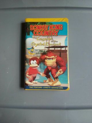 Donkey Kong Country: Legend Of The Crystal Coconut (vhs) Nintendo Rare Oop