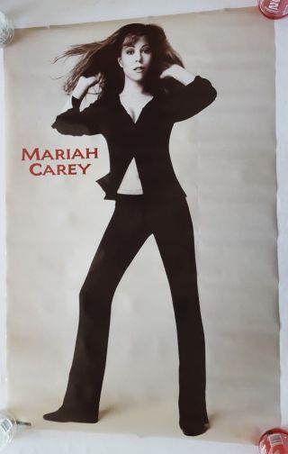 Rare.  Vintage Mariah Carey Poster 23x35 " Pop Music Star Diva 90s Young (1995)