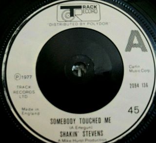 Shakin Stevens,  Somebody Touched Me,  7 ",  Rare,  Track Records,  77,  Rock N Roll,  And,  Rnr
