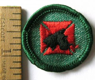Rare 1955 - 60 Girl Scout First Aid To Animals Badge Scotty Dog Veterinarian Patch