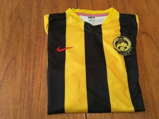 Rare Xl Nike Yellow Malaysia Home Short Sleeve Football Shirt