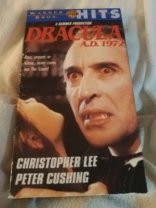 Dracula Ad 1972 Rare Vhs Christopher Lee