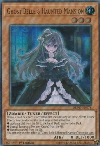 Yugioh Ghost Belle & Haunted Mansion - Dupo - En078 - Ultra Rare - 1st Edition