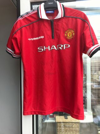 Rare Manchester United Football Shirt Top 1998 - 2000 Size 158 Cms 12 - 13 Years