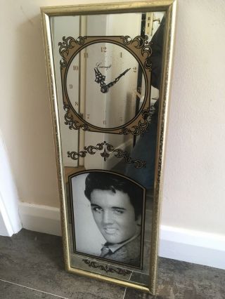 Vintage Elvis Clock / Not Work And Needs Tlc / 1980 / Rare Project