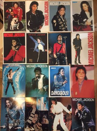 Set Of 16 Rare Vintage Michael Jackson Postcards Uk Postage