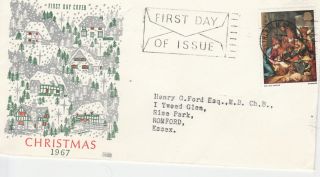 Rare 1967 Christmas 3d Fdc Bethlehem First Day Of Issue Envelope Slogan