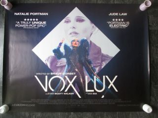 Vox Lux Uk Movie Poster Quad Double - Sided Cinema Poster 2019 Very Rare