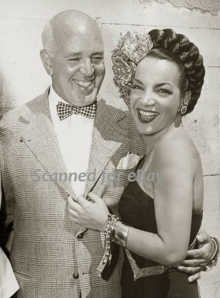 Carmen Miranda With Composer Jimmy Mchugh In This Wonderful Rare Candid - 1940s