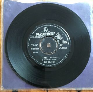 Ticket To Ride / Yes It Is (the Beatles) 1965 Rare Indian Pressing