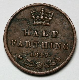 1847 Uk Great Britain / Ceylon Half Farthing Coin Km 738,  Sp 3951 Rare