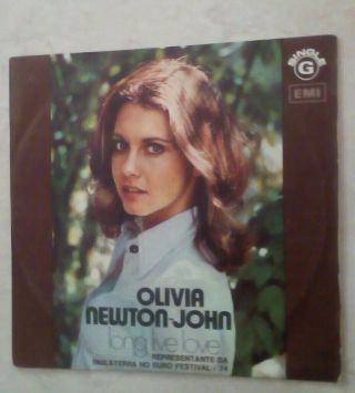 Rare Olivia Newton John.  Long Live Love.  Portugal Press.  Eurovision 74.  7 "