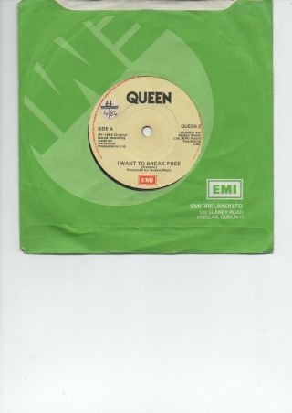 Queen “i Want To Break Free” 1984 Rare Irish Pressing 7” Vinyl