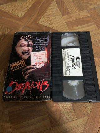 Unrated Night Of The Demons Rare Vhs