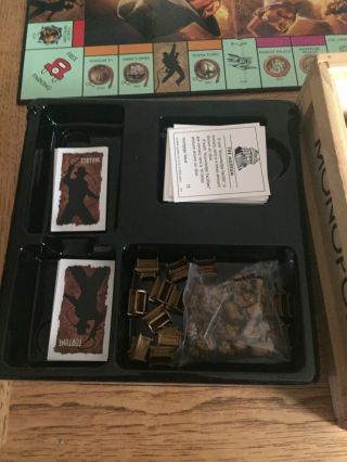 Rare Indiana Jones Monopoly Wooden Crate Board Game - Misprinted Properties