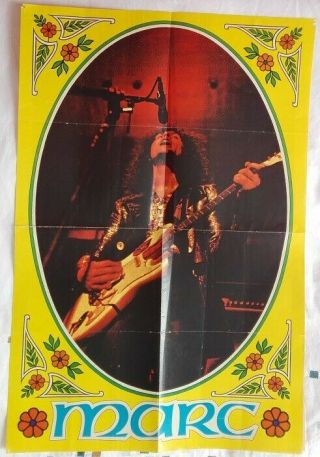 Marc Bolan Colour Poster.  Rare.  T.  Rex.  C,  1973 60 X 40cm