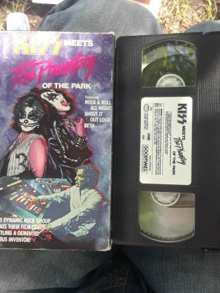 Kiss Meets The Phantom Of The Park Vhs 1988 Goodtimes Video Movie Rare.  Gene S
