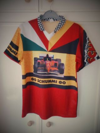 Vintage Motor Sport Shirt Formula One Go - Schummi - Go 9os Era Size M Rare