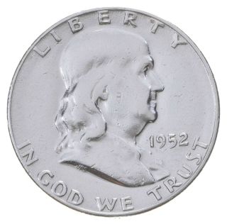 Higher Grade - 1952 - S - Rare Franklin Half Dollar 90 Silver Coin 132