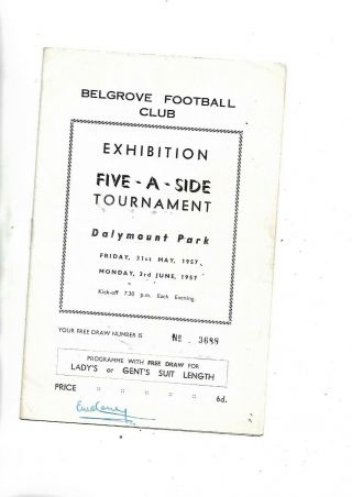 Very Rare 1957 Belgrove Five A Sides See List Of Players Inc Busby Babes