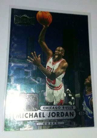 1997 - 98 Skybox Metal Universe Michael Jordan Chicago Bulls Foil Rare Card 23
