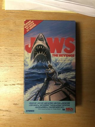 Jaws: The Revenge Vhs Rare Horror Big Box Slip Oop Sov Sleaze