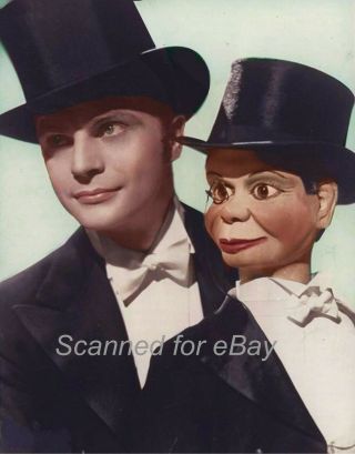 Charlie Mccarthy & Bergen - Rare Promo Portrait 1930s Now In Life - Like Color