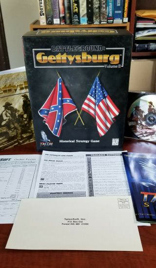 Battleground Gettysburg Volume Ii 2 Big Box Pc 1995 Windows Cd - Rom Rare/vintage