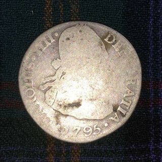 Bolivia (potosi) 2 Reales 1795 P P,  Rare Coin