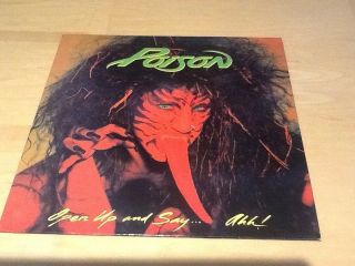 Poison: Open Up & Say Ahh Uk Vinyl Lp 1988 1st Press Album Rare