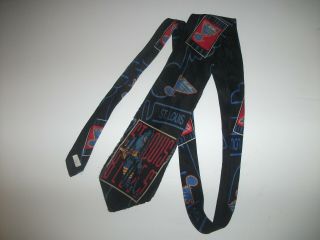 Rare 100 Silk Vintage 1993 Ralph Marlin Design St.  Louis Blues Nhl Neck Tie Usa