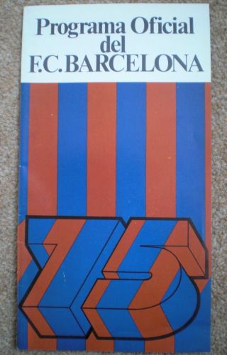 Fc Barcelona V Real Madrid 1974 1975 Rare Football Programme Barca Espana Spain
